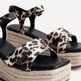 Contour Leopard Print Flatform Sandals