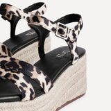 Contour Leopard Print Flatform Sandals