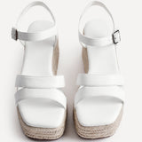 Contour White Flatform Sandals