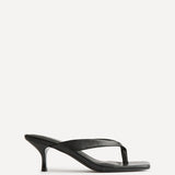 Contrast Black Mule Heels