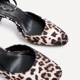 Corinne Leopard Print Scuba Court Heels