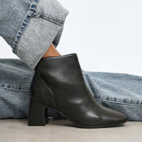 Cove Black Heeled Ankle Boots