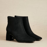 Cove Black Faux Suede Ankle Boots