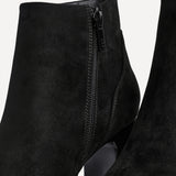 Cove Black Faux Suede Ankle Boots