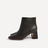 Cove Brown Faux Leather Ankle Boots