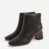 Cove Brown Faux Leather Ankle Boots