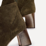 Cove Khaki Faux Suede Ankle Boots