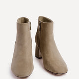 Cove Mocha Faux Suede Ankle Boots