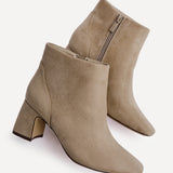 Cove Mocha Faux Suede Ankle Boots