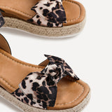 Cupid Leopard Print Flatform Espadrille Sandals