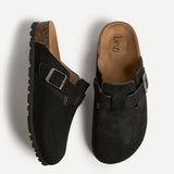 Cyrus Black Soft Footbed Clogs