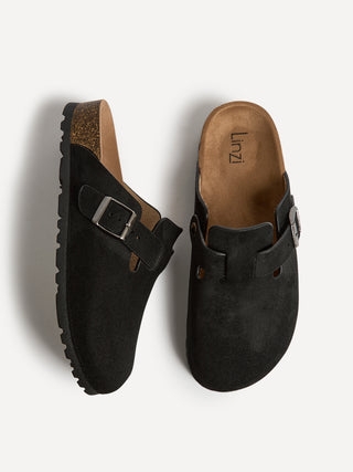 Cyrus Black Soft Footbed Clogs