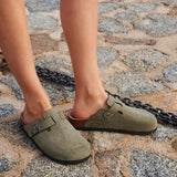 Cyrus Khaki Soft Footbed Clogs
