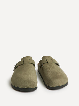 Cyrus Khaki Soft Footbed Clogs