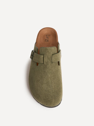 Cyrus Khaki Soft Footbed Clogs
