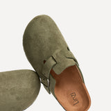 Cyrus Khaki Soft Footbed Clogs