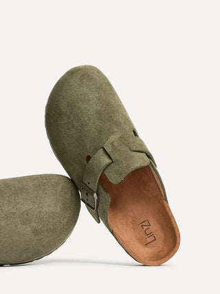 Cyrus Khaki Soft Footbed Clogs