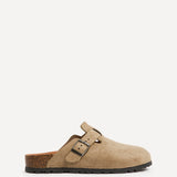 Cyrus Taupe Soft Footbed Clogs