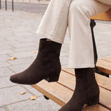 Chalet Brown Faux Suede Ankle Boots