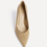 Classic Camel Faux Suede Court Heels