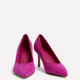 Classic Fuchsia Faux Suede Court Heels