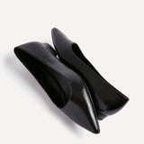 Compete Wide Fit Black Faux Leather Pumps