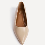 Compete Wide Fit Nude Faux Leather Pumps