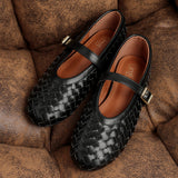 Daily Black Faux Leather Mary Jane Pumps