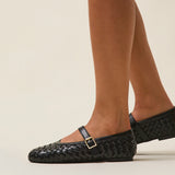 Daily Black Faux Leather Mary Jane Pumps