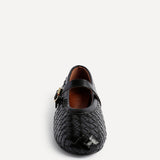 Daily Black Faux Leather Mary Jane Pumps