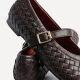 Daily Brown Faux Leather Mary Jane Pumps