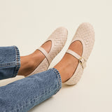 Daily Nude Fux Leather Mary Jane Pumps