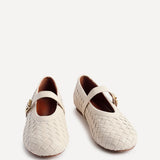 Daily Nude Fux Leather Mary Jane Pumps