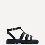 Dallas Black Gladiator Flatform Sandals