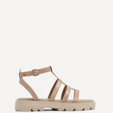 Dallas Nude Gladiator Flatform Sandals