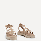 Dallas Nude Gladiator Flatform Sandals