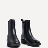 Dalston Black Faux Leather Chelsea Boots