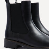 Dalston Black Faux Leather Chelsea Boots
