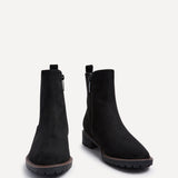 Dalston Black Faux Suede Chelsea Boots