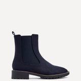 Dalston Navy Faux Suede Chelsea Boots