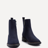 Dalston Navy Faux Suede Chelsea Boots