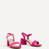 Darcie Fuchsia Faux Suede Heeled Sandals