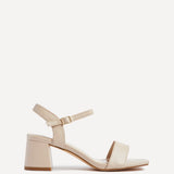 Darcie Nude Faux Leather Heeled Sandals