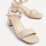 Darcie Nude Faux Leather Heeled Sandals