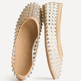 Darla Nude Mesh Diamante Ballet Flats