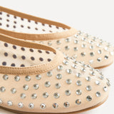Darla Nude Mesh Diamante Ballet Flats