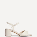Darlene Nude Faux Leather Low Heeled Sandals