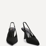 Dash Black Scuba Court Heels