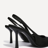 Dash Black Scuba Court Heels