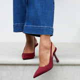 Dash Burgundy Scuba Court Heels